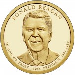 2016 Presidential Dollar Coin Ronald Reagan Proof Obverse