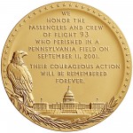 2011 Fallen Heroes Of 911 Flight 93 Bronze Medal Reverse