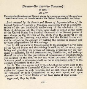 Historic Legislation, May 14, 1934. Full text is duplicated in the body of this page.