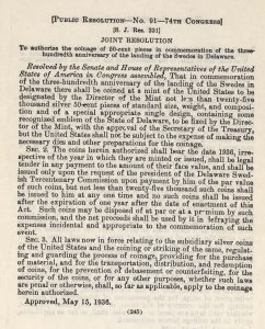 Historic Legislation, May 15, 1936. Full text is duplicated in the body of this page.