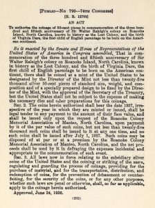 Historic Legislation, June 24, 1936. Full text is duplicated in the body of this page.
