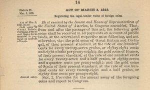 Historic Legislation, March 3, 1823. Full text is duplicated in the body of this page.