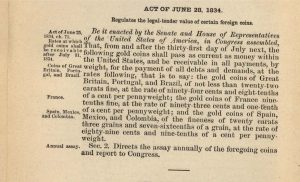 Historic Legislation, June 28, 1834. Full text is duplicated in the body of this page.
