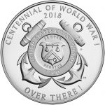 2018 World War I Centennial Commemorative Silver Medal Coast Guard Reverse