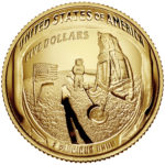 2019 Apollo 11 50th Anniversary Commemorative Gold Proof Five Dollar Reverse