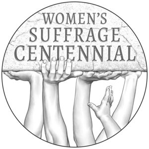 Women's Suffrage Centennial Medal Line Art Obverse