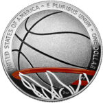 2020 Basketball Hall of Fame Commemorative Silver One Dollar Proof Colorized Reverse